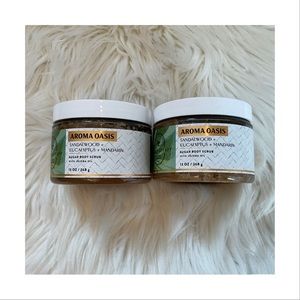 Bath & Body Works Aromatherapy Sugar Body Scrub - New x2 Sandalwood Eucalyptus